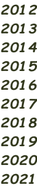 2012 2013 2014 2015 2016 2017 2018 2019 2020 2021